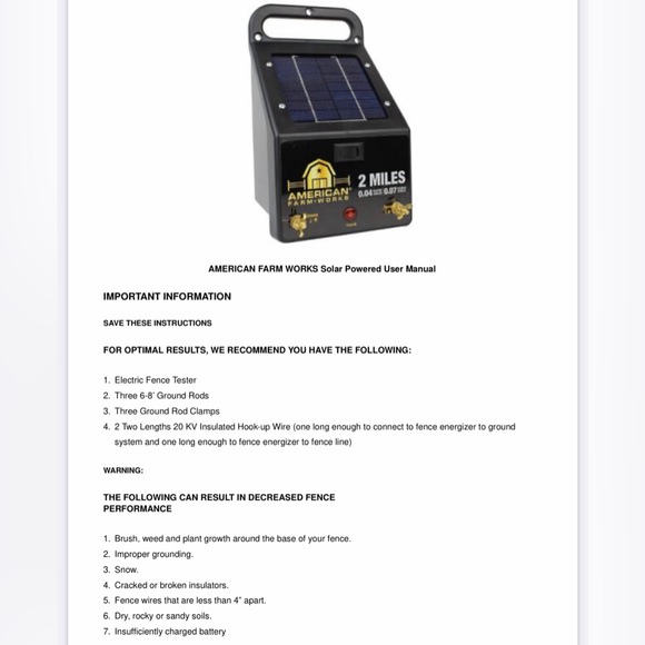 2 Mile Solar Electric Fence Charger. - Picture 6 of 11